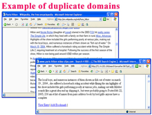 Example of Duplicate domains